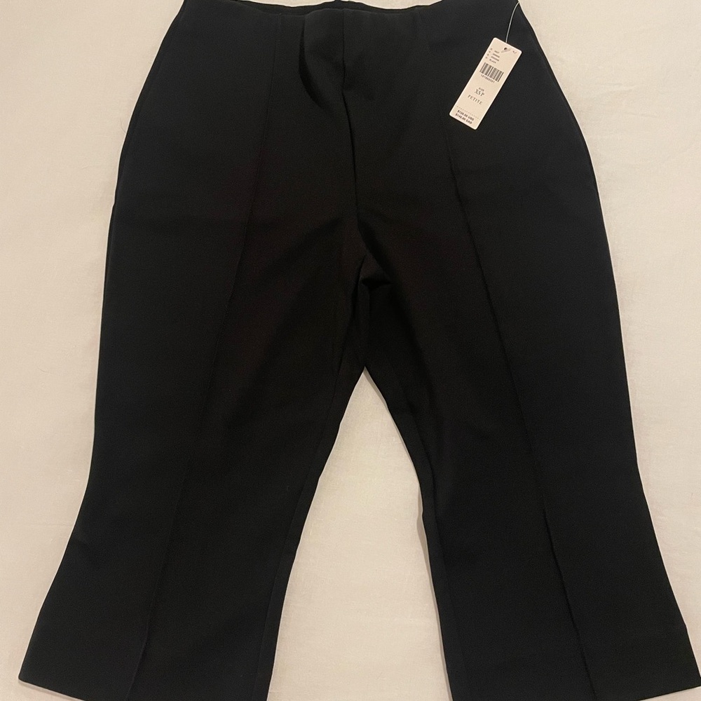 NWT Anthropologie Maeve Pull-On Capri Pants - Black XS Petite